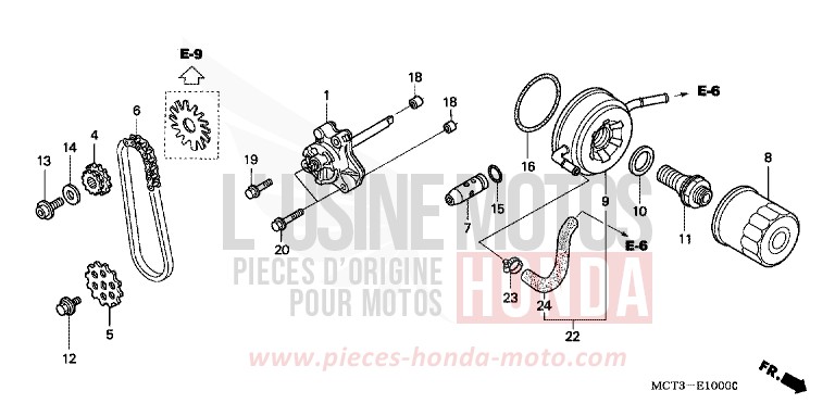 OIL PUMP for Silver Wing FORCE SILVER METALLIC (NH411) from 2004